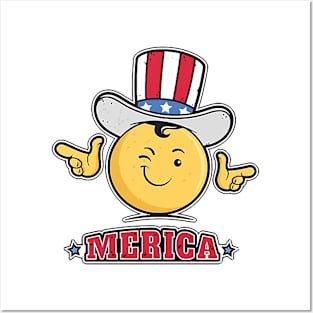 smile merica Posters and Art